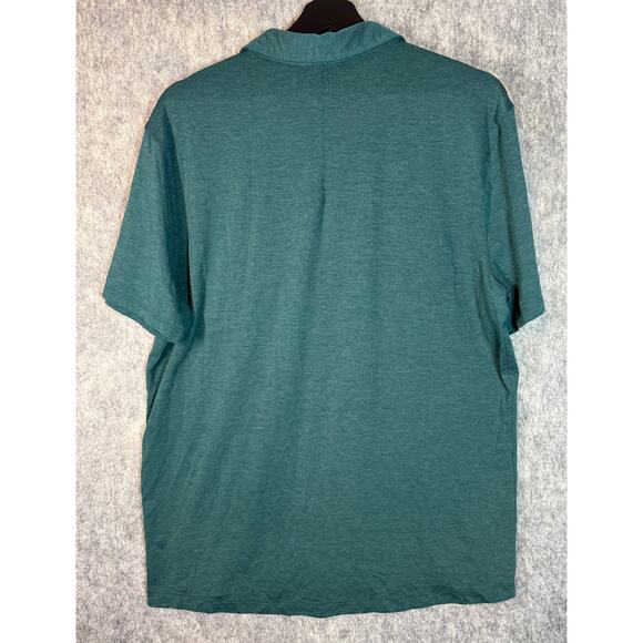 Lululemon Mens Evolution Green Short Sleeve Polo Shirt - Large - Picture 3 of 6